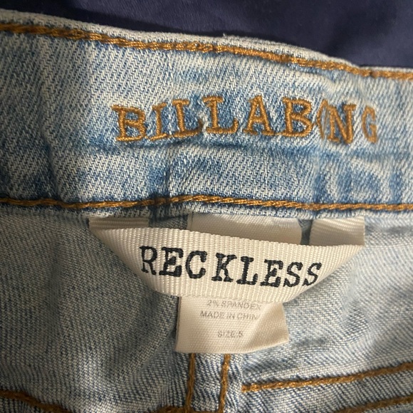 Vintage y2k Billabong Tie Up Beach Jean Shorts Size 5 - Picture 4 of 4